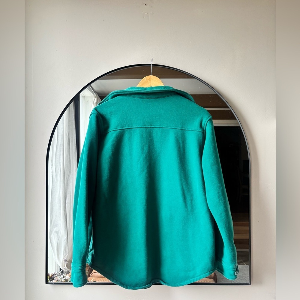 TNA | cozy sweat fleece * in emerald boyfriend fit | size small - Picture 3 of 6